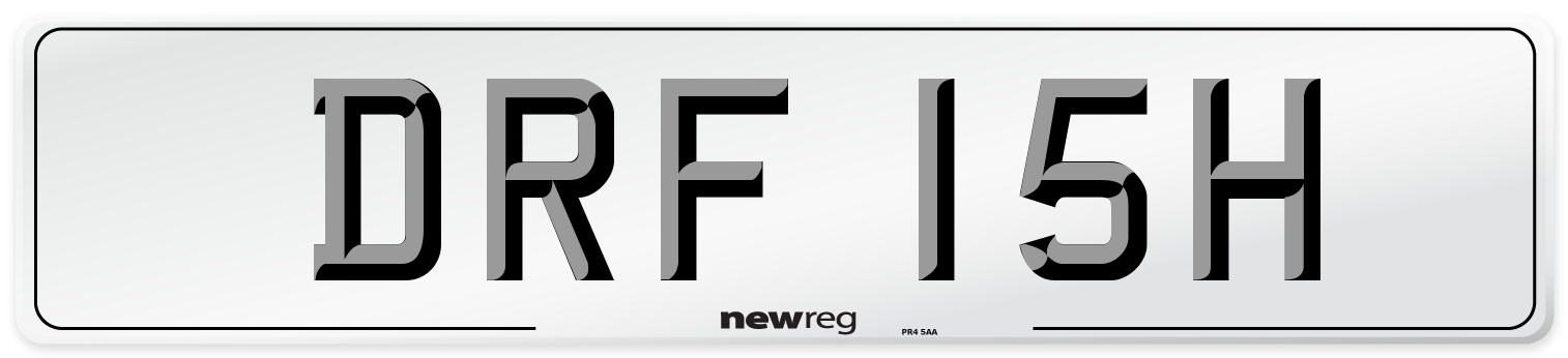 DRF 15H Number Plate from New Reg